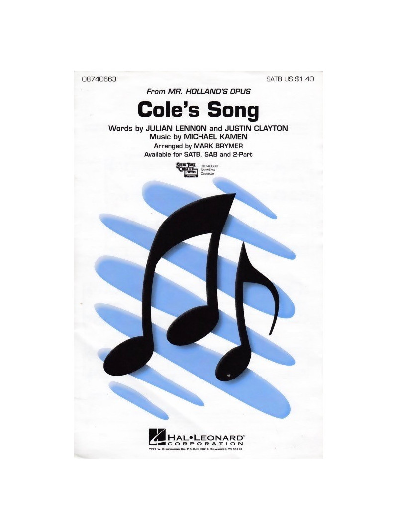 Cole's Song (Choral SATB)