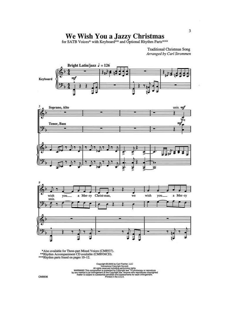 We Wish You A Jazzy Christmas (choral)