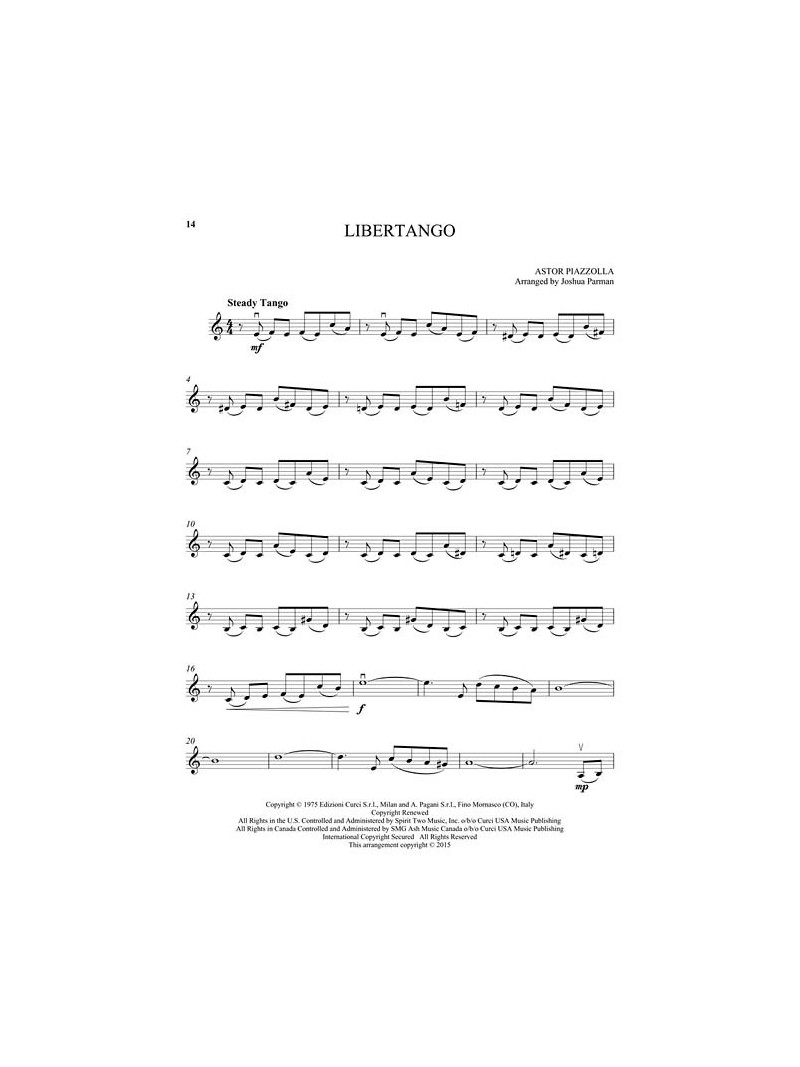25 Piazzolla Tangos for Violin and Piano
