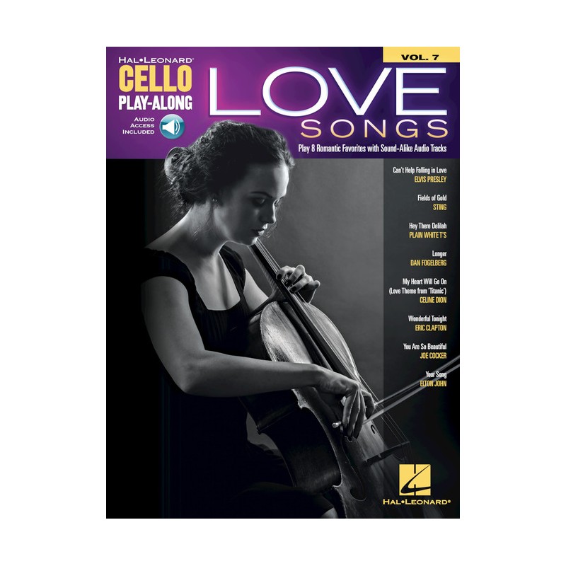 Love Songs: Cello Play-along Volume 7 (book/Audio Online)