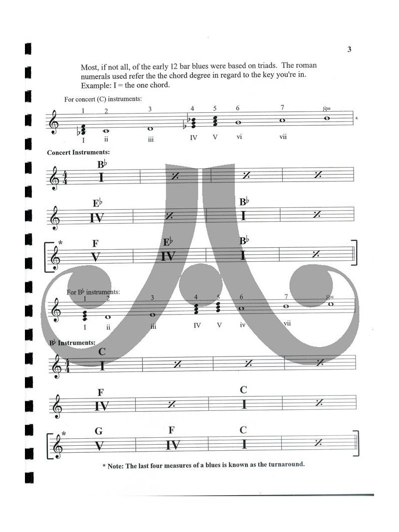An Introduction To The Bb Blues for Trumpet, Clarinet, Tenor Sax