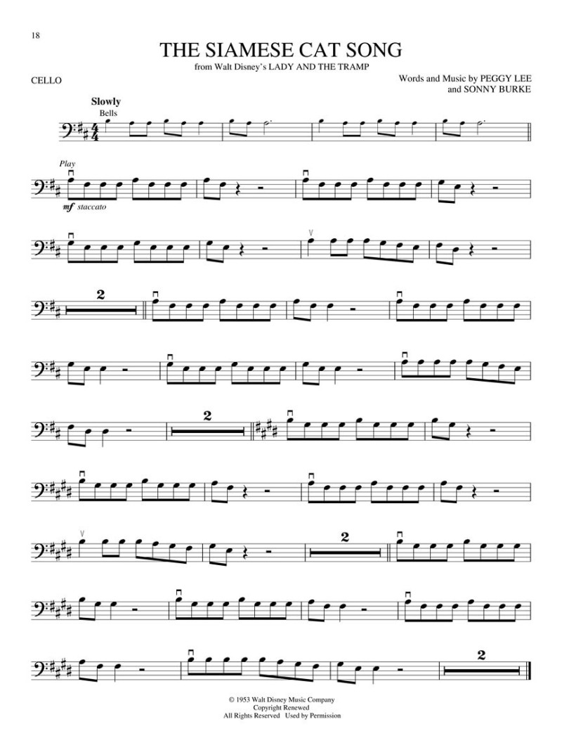 Disney Greats - Cello (book/CD play-along)
