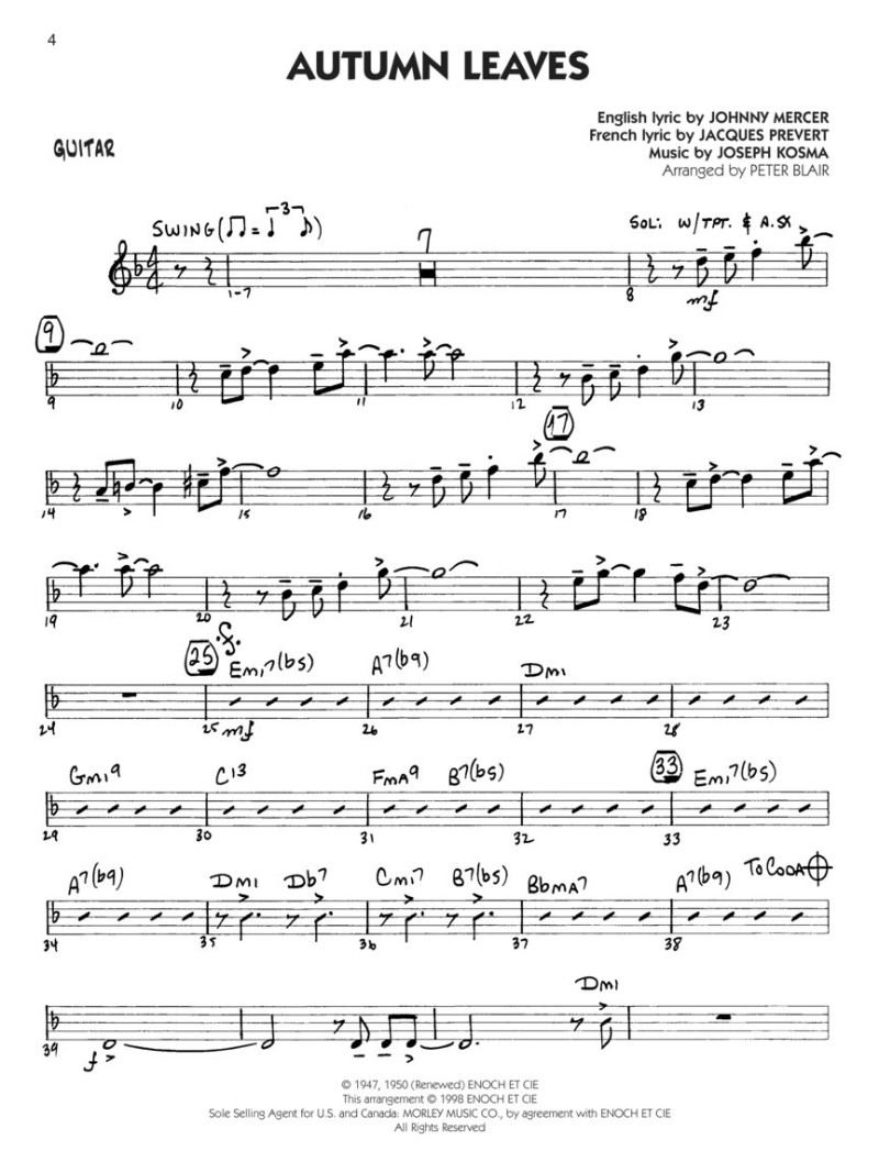 Big Band Play-Along: Standards Guitar (book/CD)