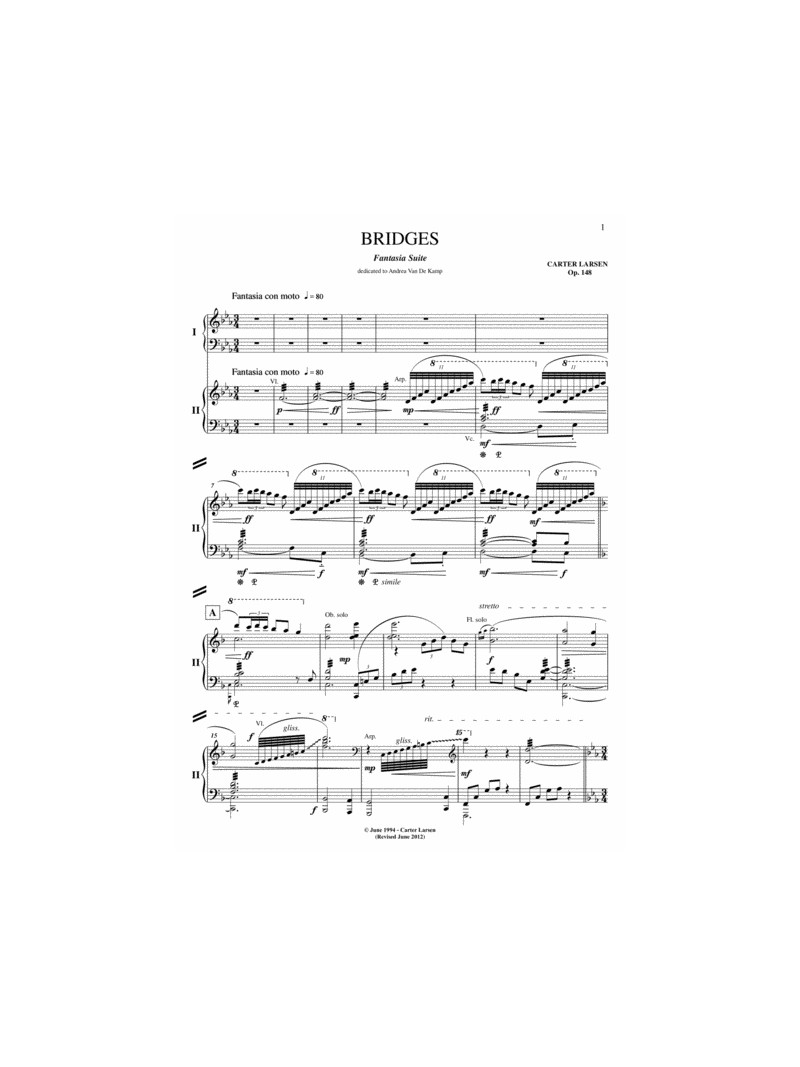 Bridges and Beyond: Fantasia Suite Volume Xa (Two Pianos)