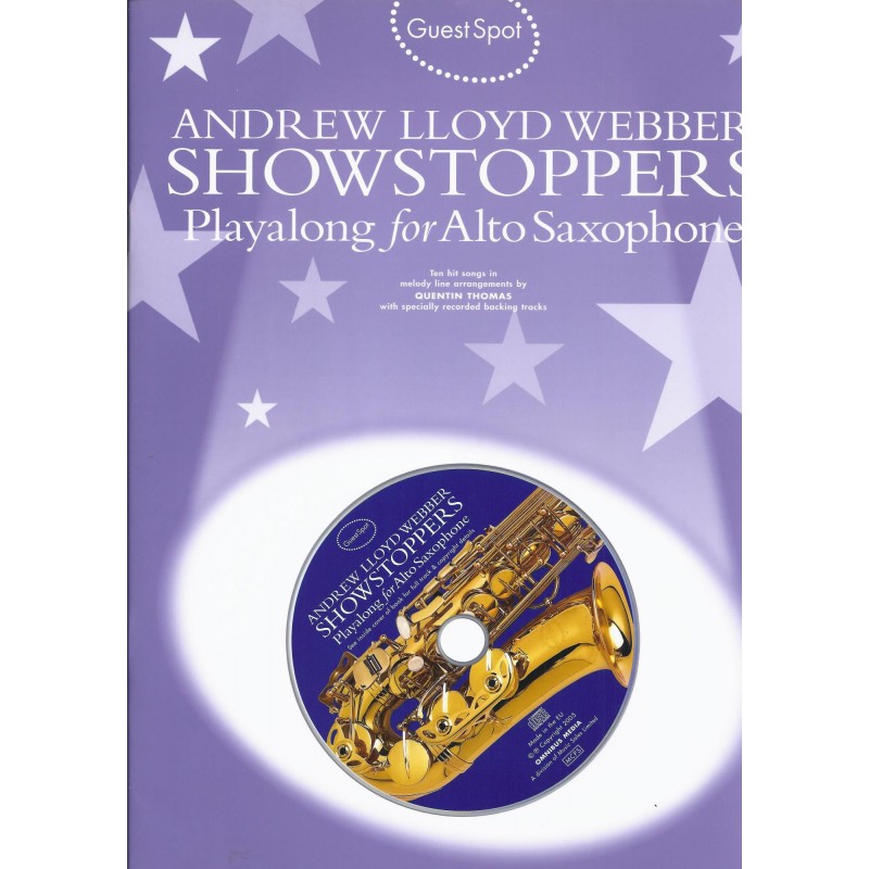 Guest Spot: Showstoppers Playalong For Alto Saxophone (book/CD)