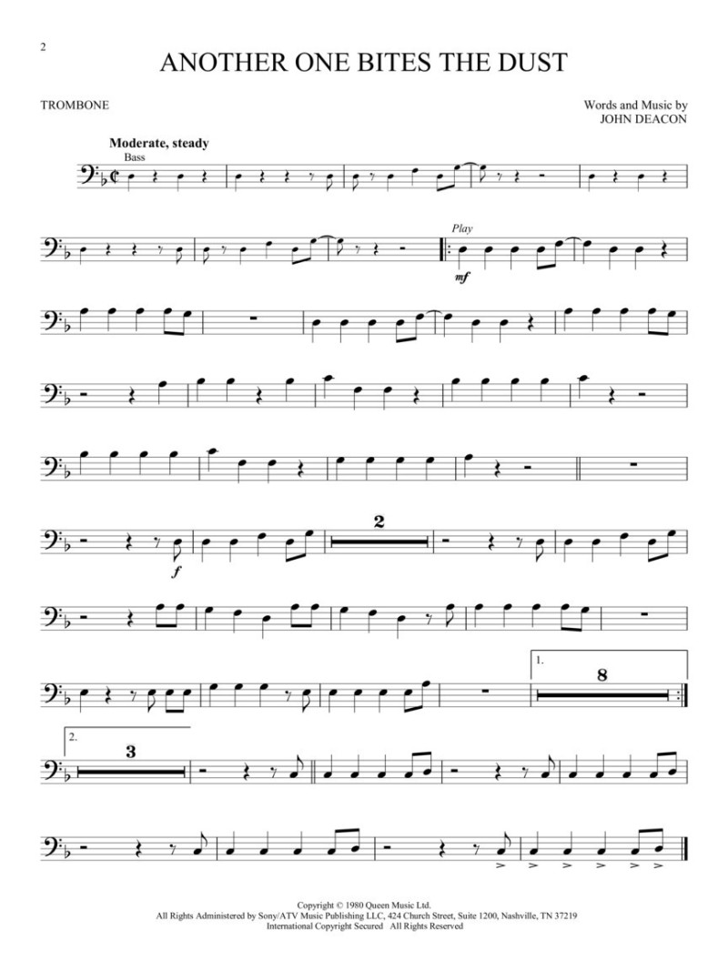 Queen - Instrumental Play-Along for Trombone (book/Audio Download)