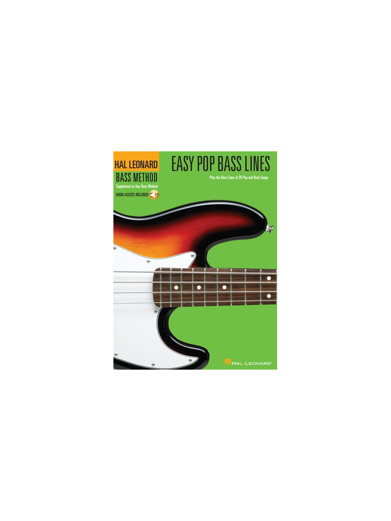 Hal Leonard Bass Method: Easy Pop Bass Lines (book/CD)