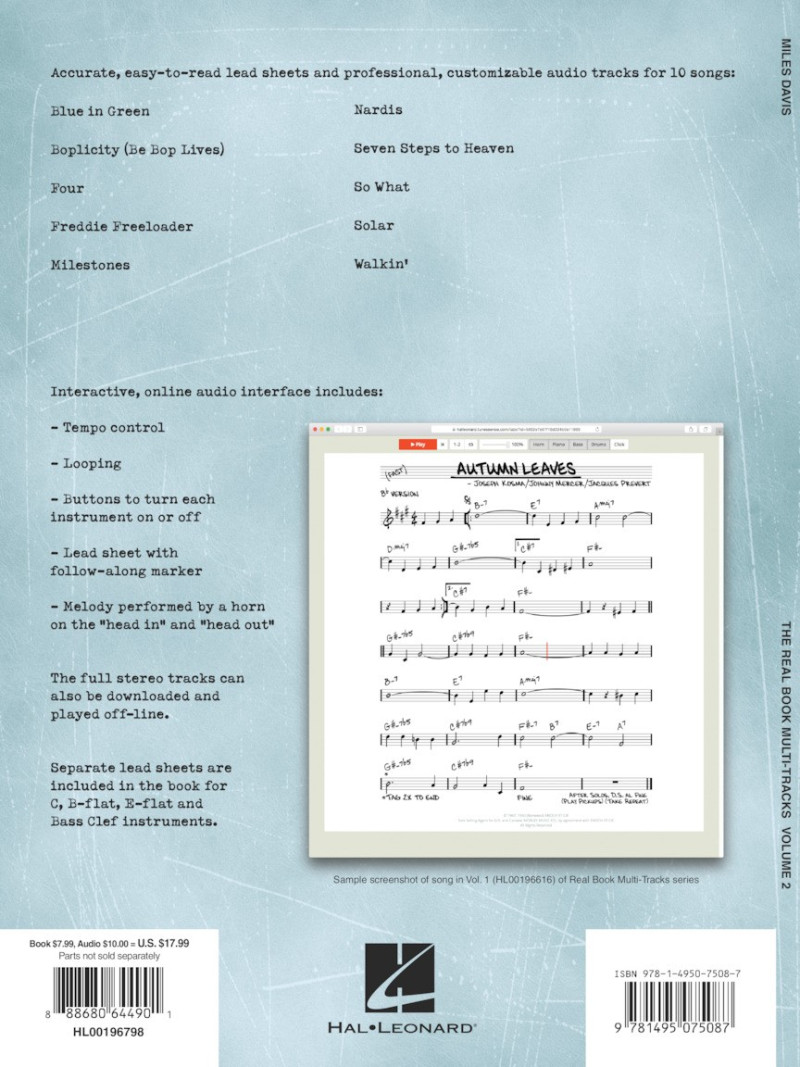 Miles Davis Play-Along (book/Multi-Tracks Online)