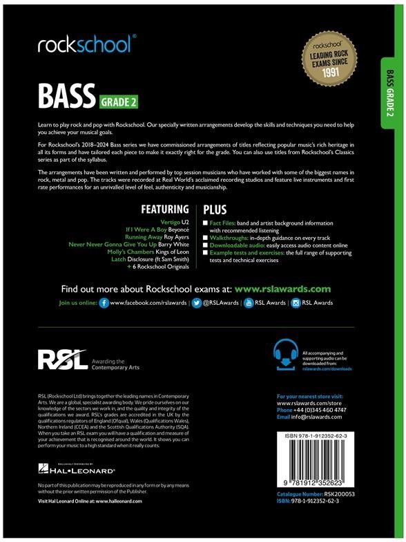 Rockschool Bass: Grade 2 - 2012-2018 (book/CD)