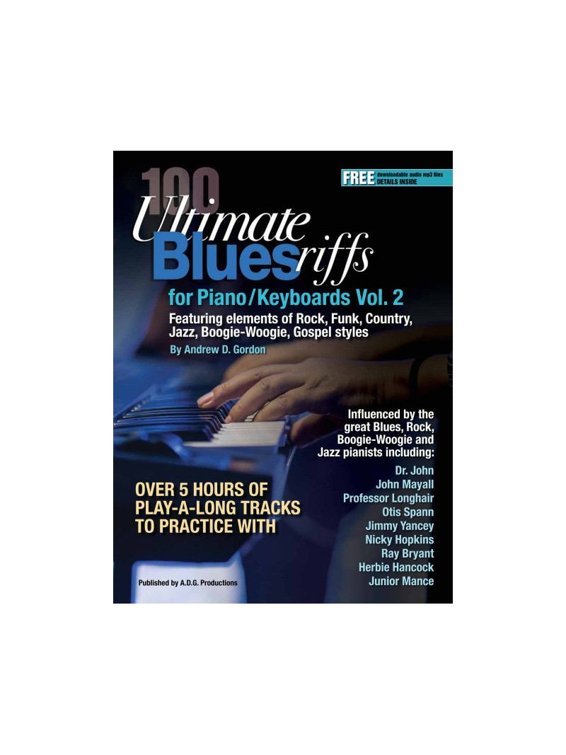 100 Ultimate Blues Riffs for Piano/Keyboard Vol. 2 (Book/MP3/MIDI files)