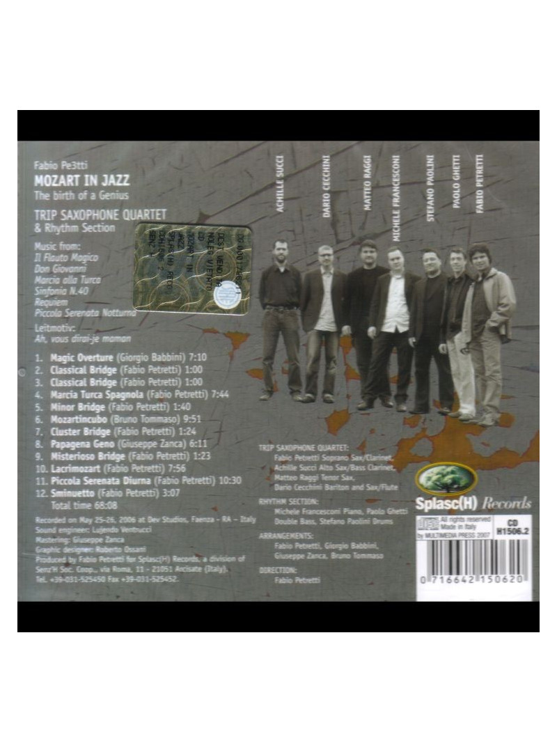 Fabio Petretti Mozart in jazz (CD)