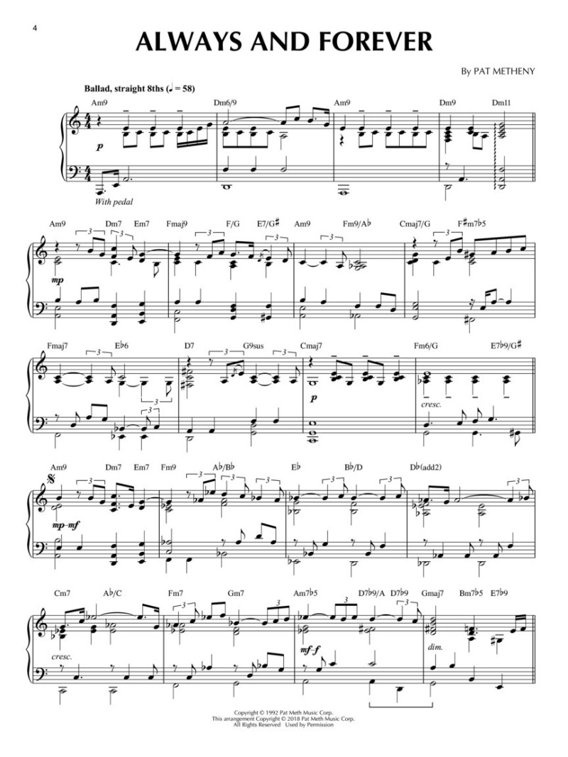 Pat Metheny - Jazz Piano Solos 