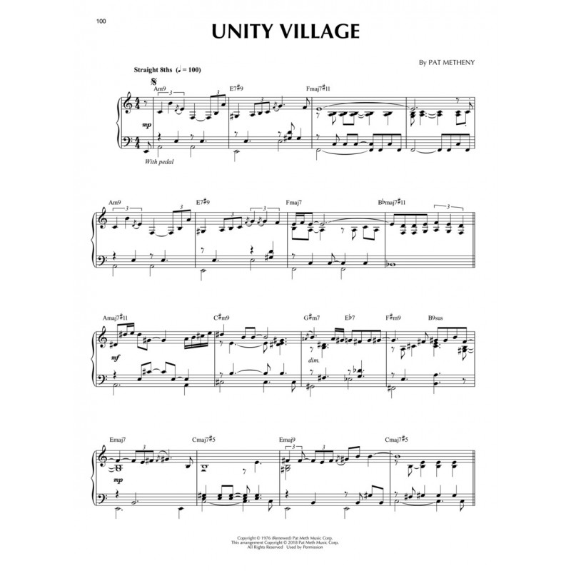 composizioni Pat Metheny, Pat Metheny Jazz Piano Solos