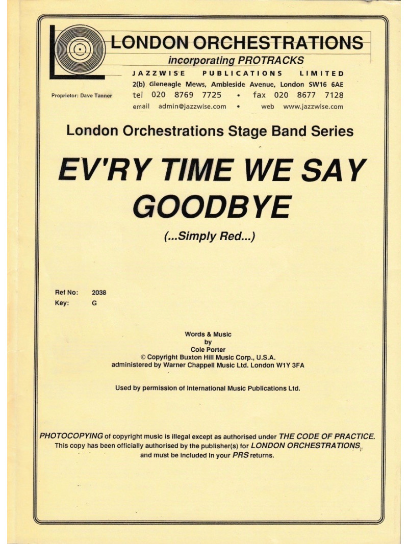 Ev'ry Time We Say Goodbye