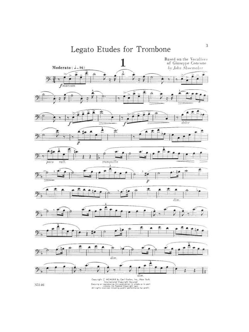 Legato Etudes for Trombone