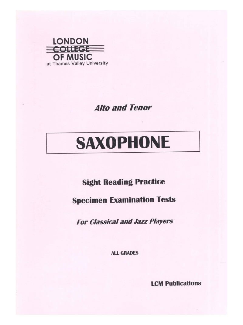 LCM Saxophone Specimen Sight Reading Tests 1-8