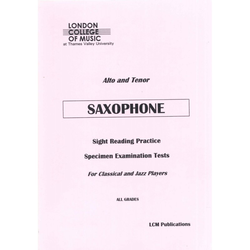 LCM Saxophone Specimen Sight Reading Tests 1-8
