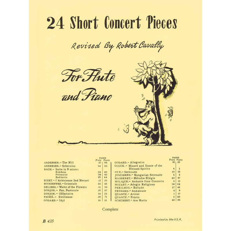 cavally 24 Short Concert Pieces For Flute and Piano