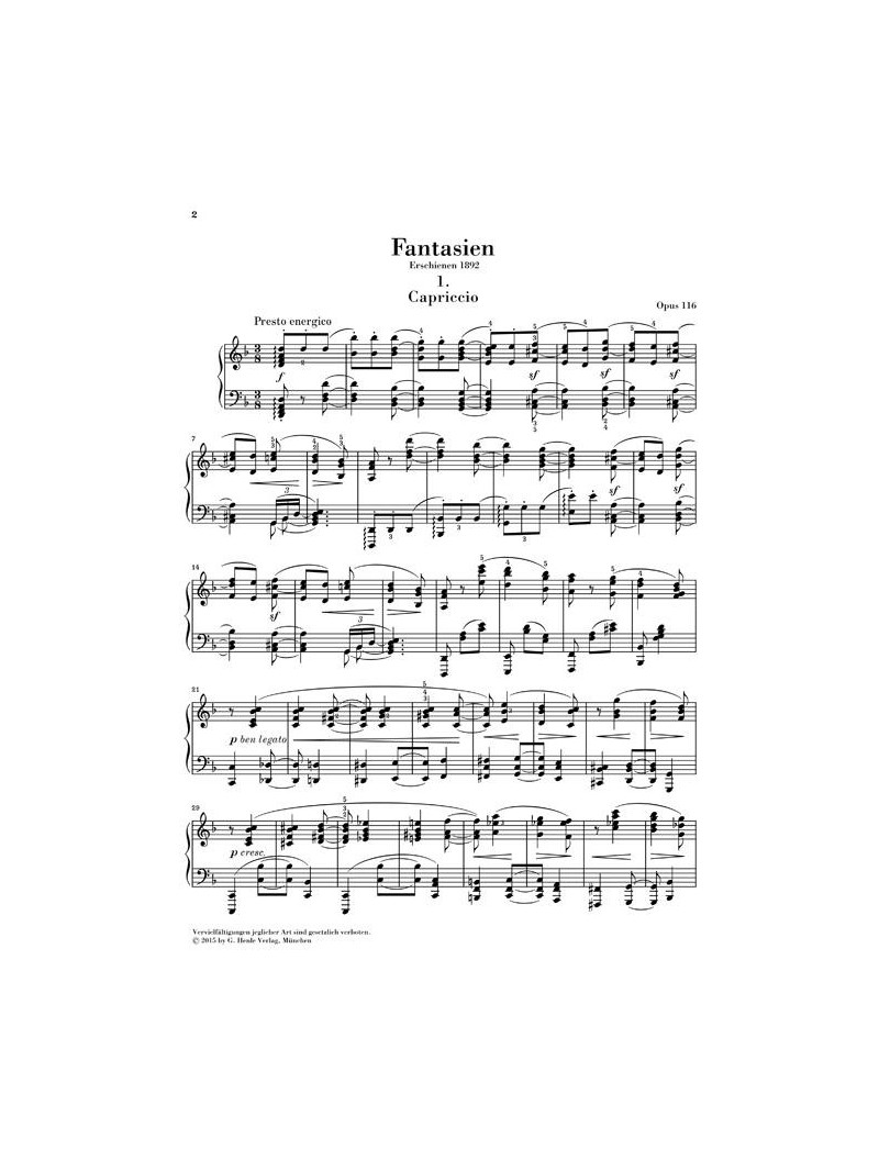 Brahms Fantasies Op. 116