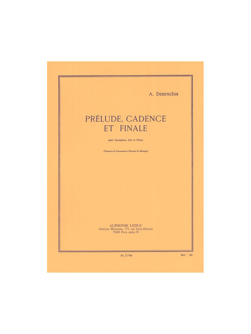 Prelude Cadence Et Finale