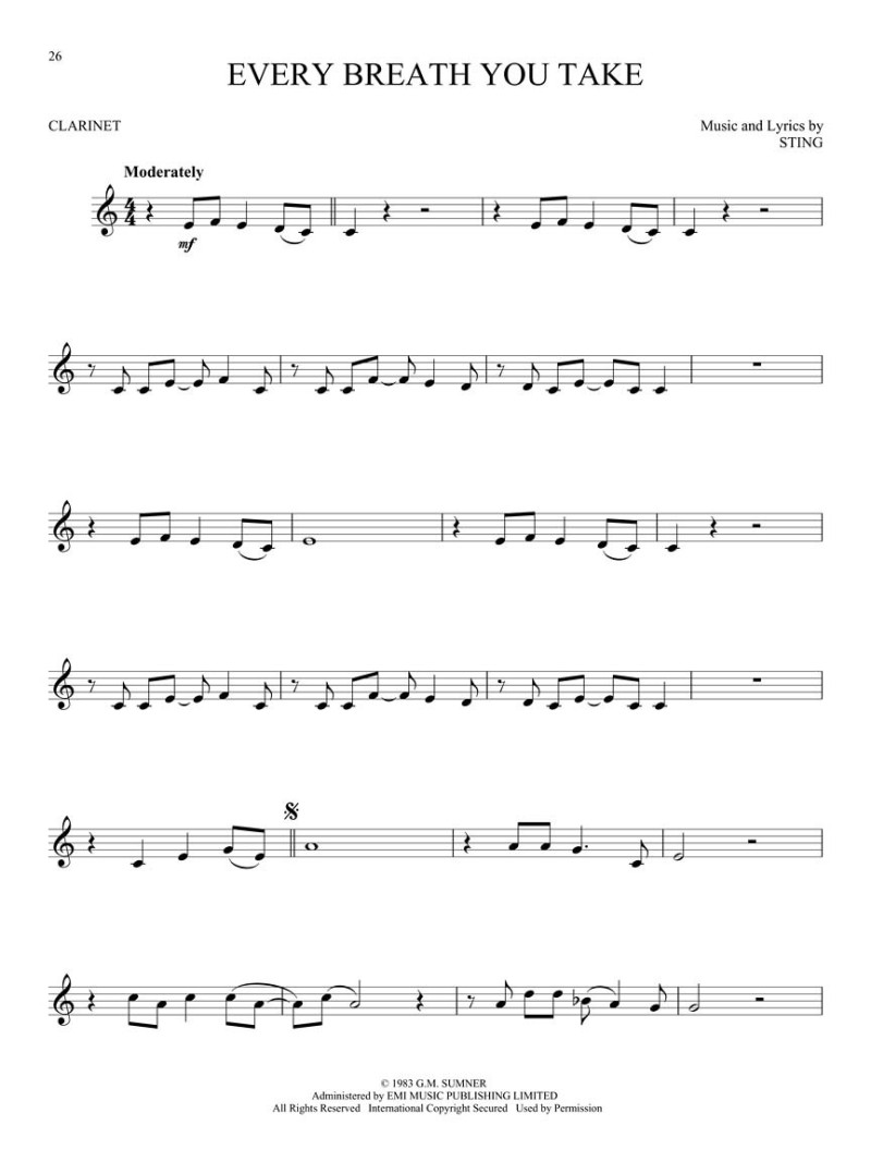 VH1's 100 Greatest Songs of Rock and Roll (Clarinet)