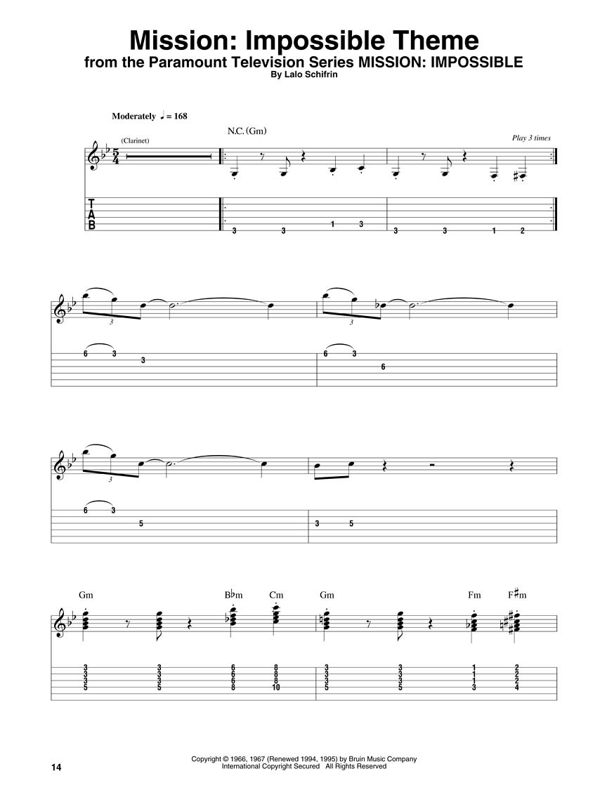 TV Themes: Guitar Play-along Volume 45 (book/CD)