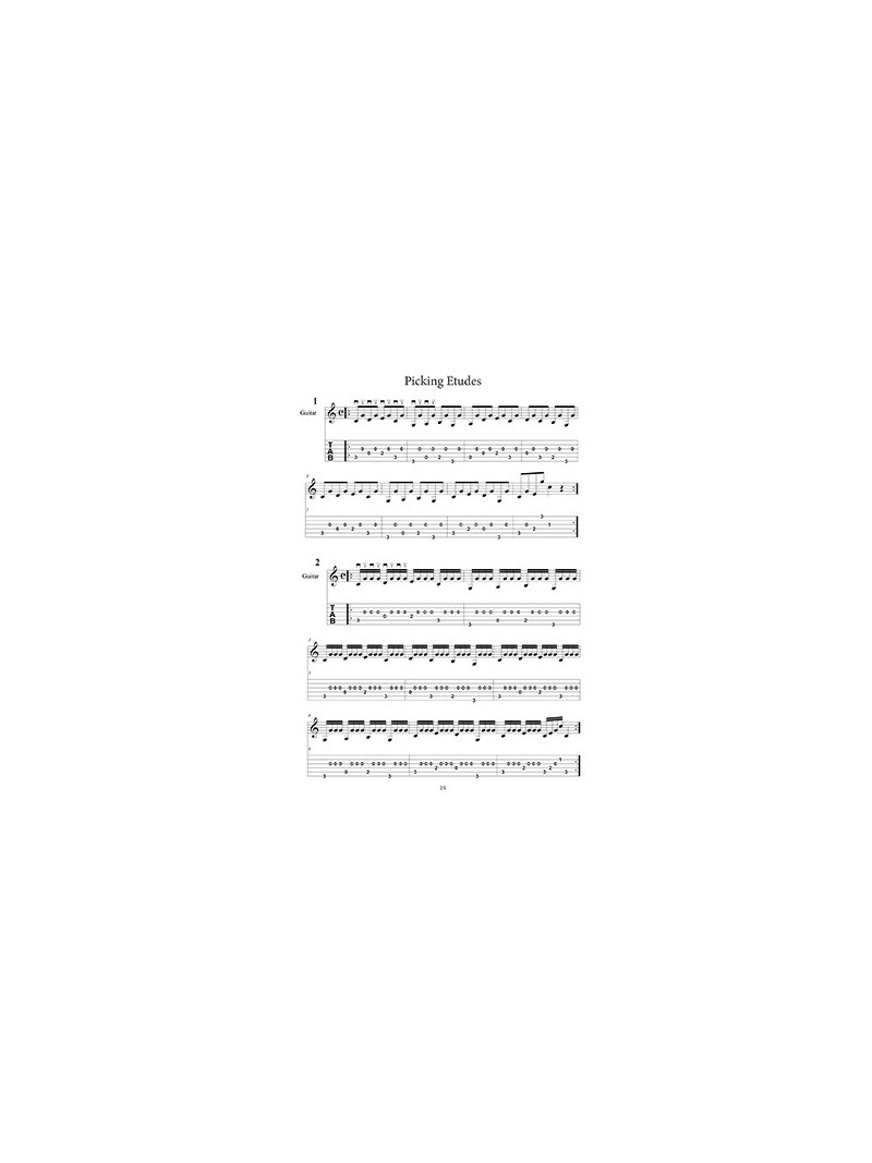 Guitar Picking Studies for Improving Technique