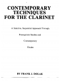Contemporary Techniques for the Clarinet