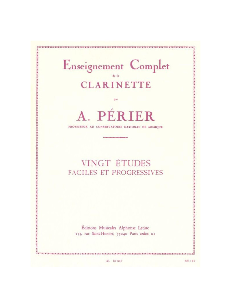 20 Etudes faciles et Progressives