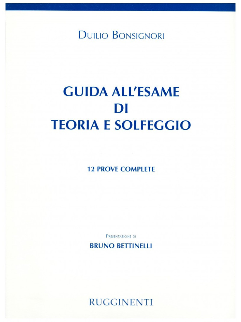 Guida all'esame di teoria e solfeggio