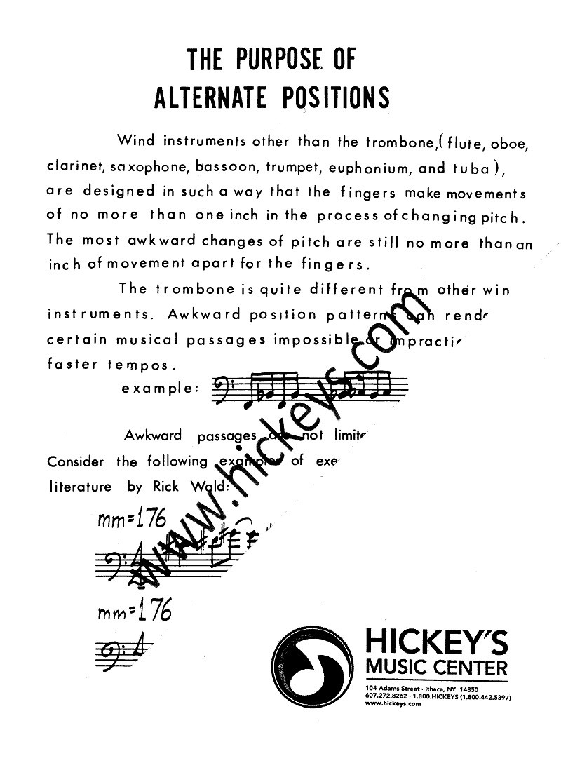 Alternate Position System for Trombone
