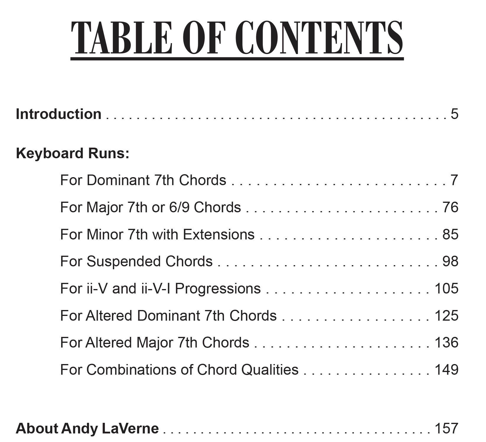 Tons of Runs - For the Contemporary Pianist