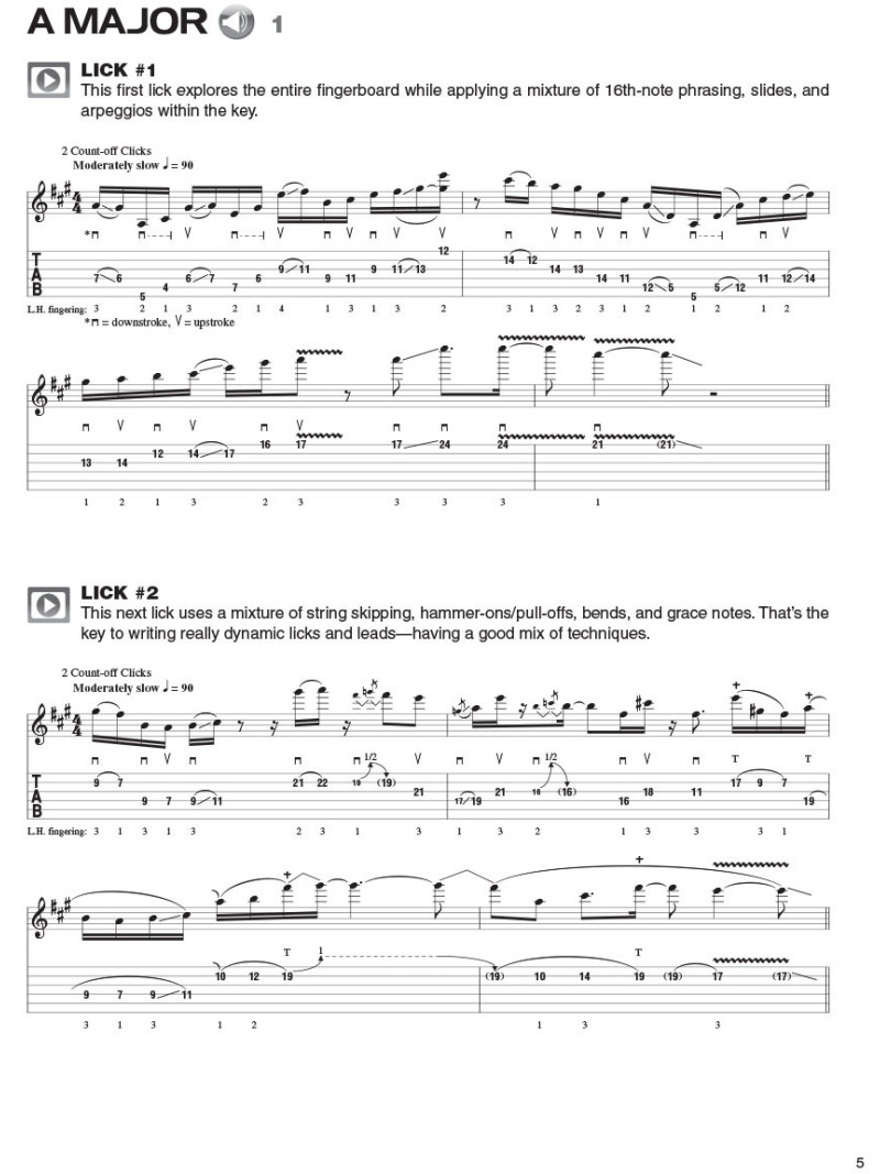 Progressive Rock Guitar Licks (book/Audio Online)