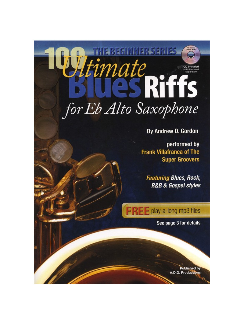 100 Ultimate Blues Riffs For Alto Sax - Beginner Series (book/CD)