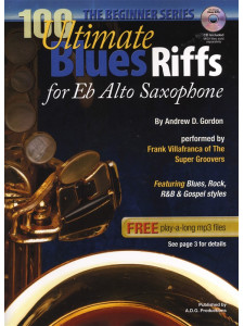 100 Ultimate Blues Riffs For Alto Sax - Beginner Series (book/CD)