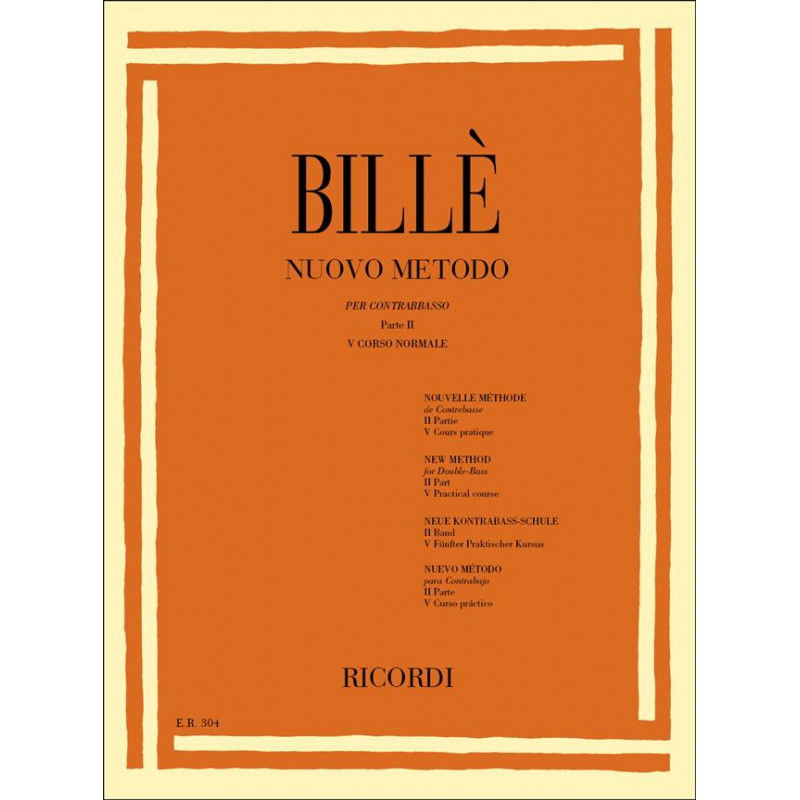 Bille' Nuovo metodo per contrabbasso