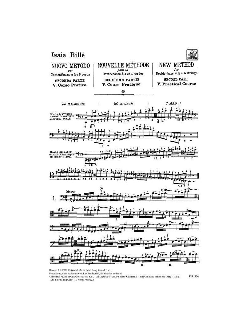Bille' Nuovo metodo per contrabbasso