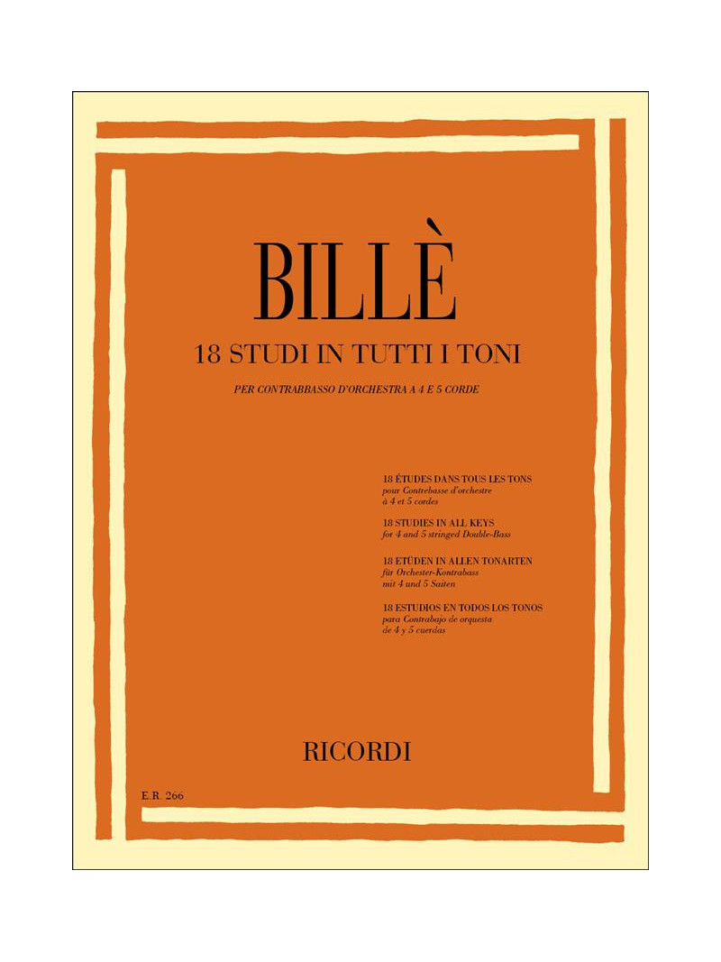 Bille' 18 Studi In Tutti i toni