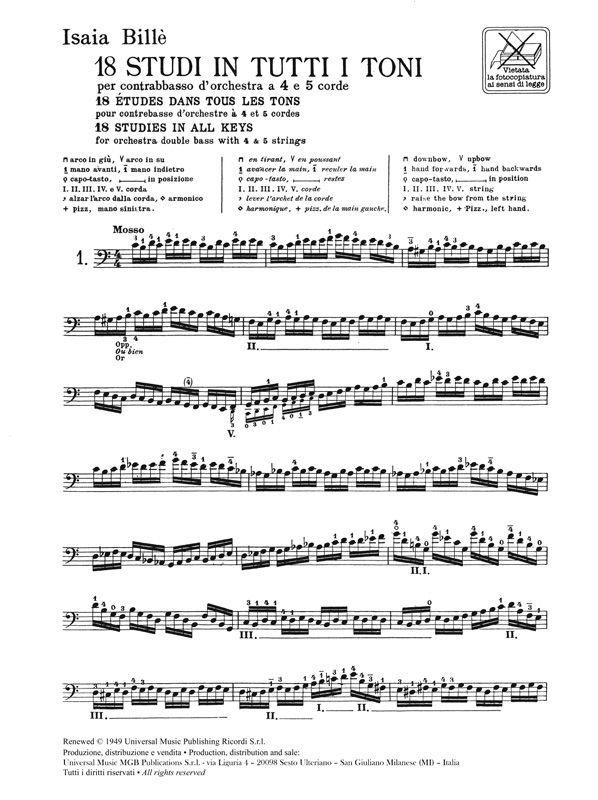 Bille' 18 Studi In Tutti i toni