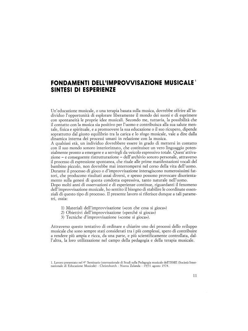 L’improvvisazione musicale