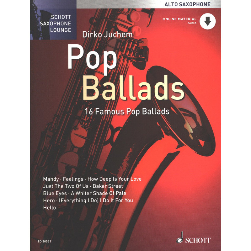 Pop Ballads for Alto Sax (book/CD Audio Online)