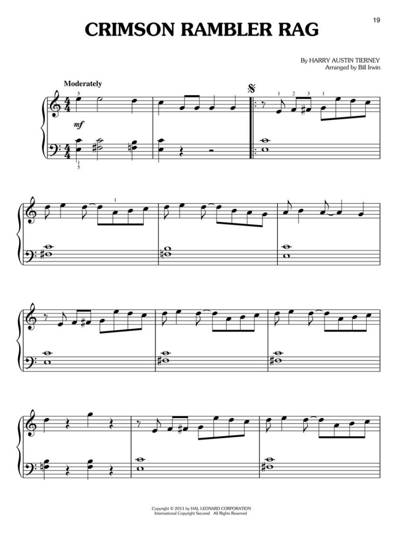 Ragtime Piano - Easy Piano