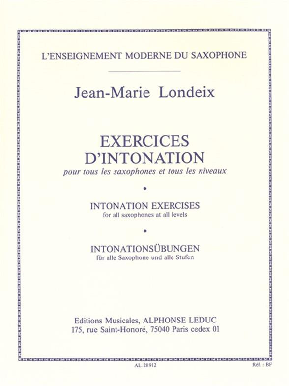 Londeix - Exercices D'Intonation