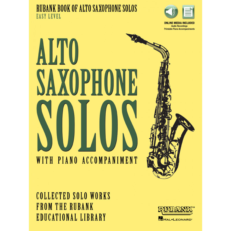 Rubank Book of Alto Saxophone Solos - Easy Level (book/Audio Online)
