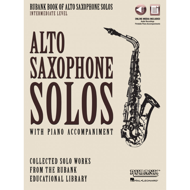 Rubank Book of Alto Saxophone Solos - Intermediate Level (book/Audio Online)