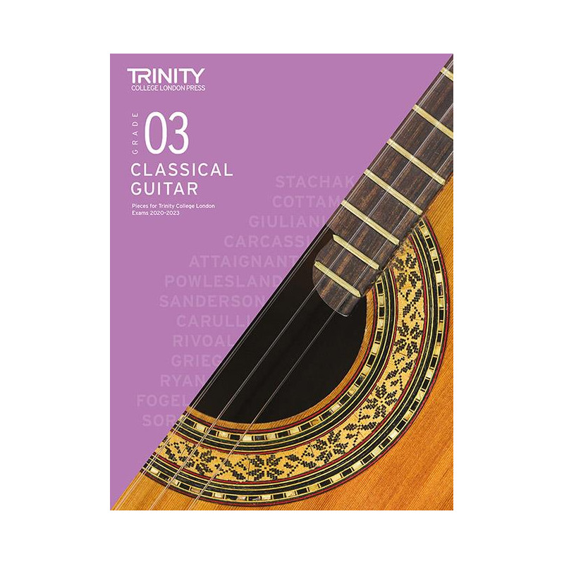 Trinity College London: Classical Guitar Grade 3- 2020-2023