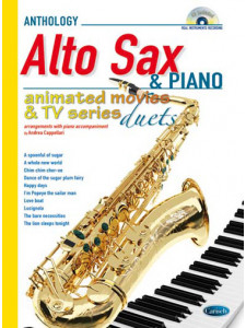 Animated Movies & TV Duets for Alto Sax & Piano (book/CD)