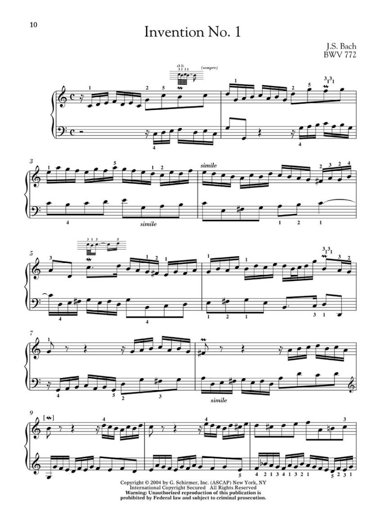 J. S. Bach - Two Part Inventions (book/Audio Online)