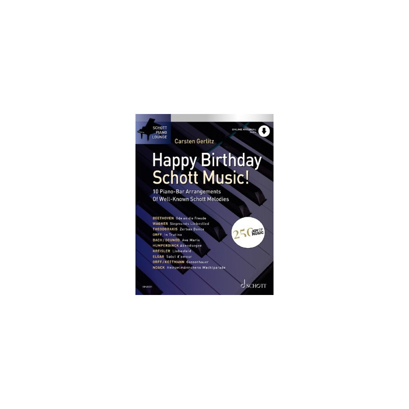 Happy Birthday, Schott Music! Piano (book/Audio Online