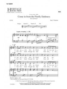 Come in from the Firefly Darkness (Choral SSA)